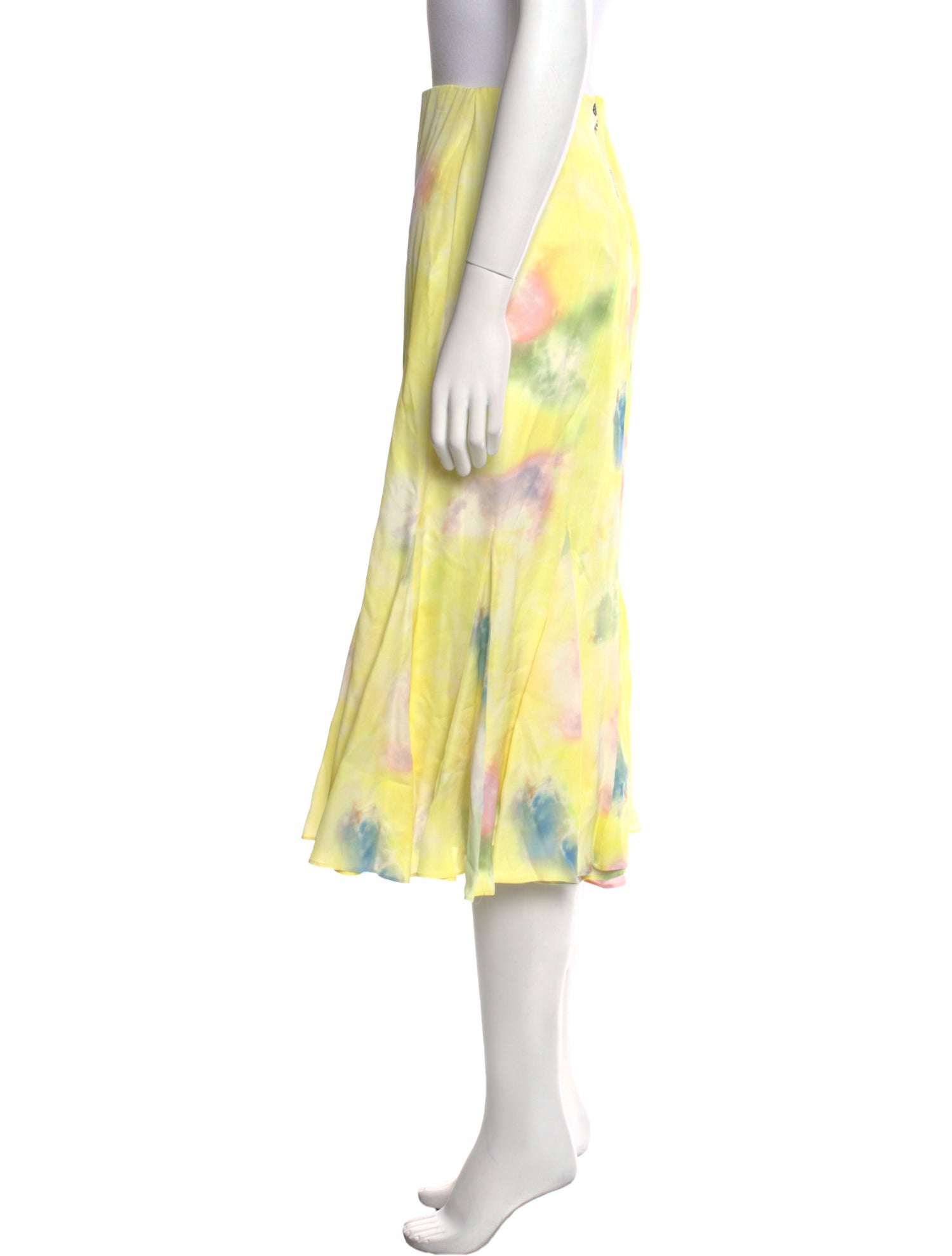 Alice + Olivia Tie-Dye Print Midi Length Skirt